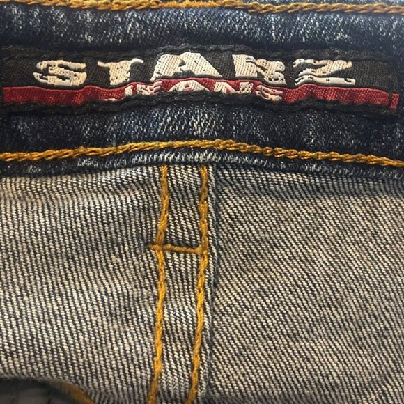 Y2K Starz Jeans Women's 9 Straight Jeans Retro Stretch Denim Cotton Blend Casual - Picture 4 of 9